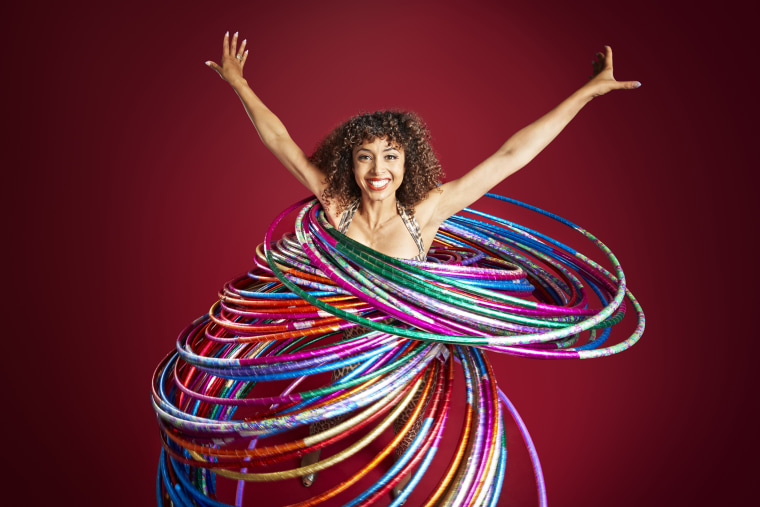 Marawa Ibrahim - Most Hula Hoops Spun Simultaneously
Guinness World Records 2014
Photo Credit: Paul Michael Hughes/Guinness World Records